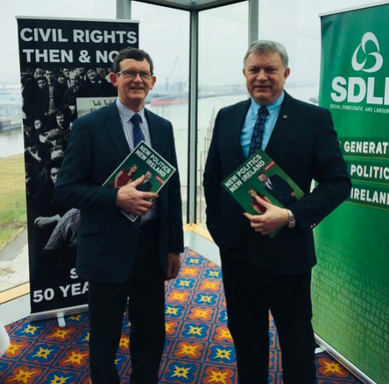 Carntogher Cllr Martin Kearney and Patsy McGlone MLA at the SDLP Conference on Saturday 7th April 2018