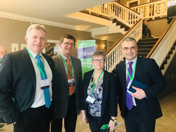 Mid Ulster Councillors Christine McFlynn and Martin Kearney with Mid Ulster MLA Patsy McGlone met up with Dara Calleary, Deputy Leader of Fianna Fáil at the Fianna Fáil Ard Fheis, February 2019